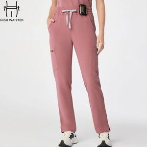 Figs Dowa High Waisted Relaxed Straight Leg Scrub Pant // Size Medium R